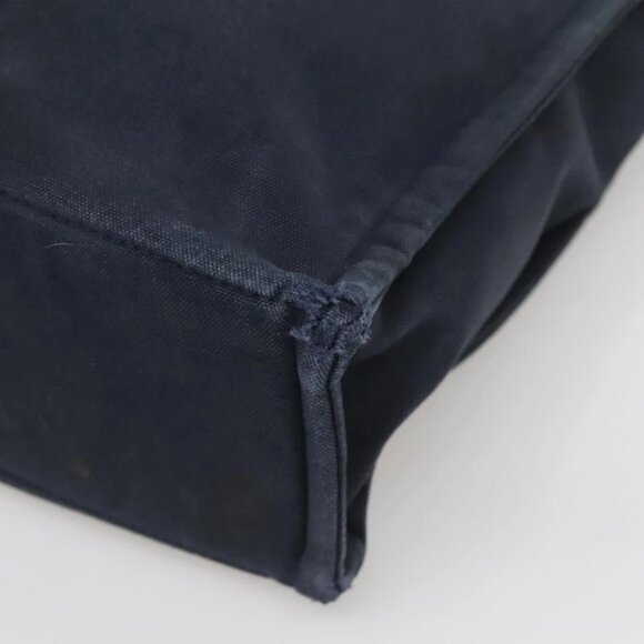 HERMES Fourre Tout GM Hand Bag Canvas Navy Silver Auth bs25688 - Picture 9 of 15